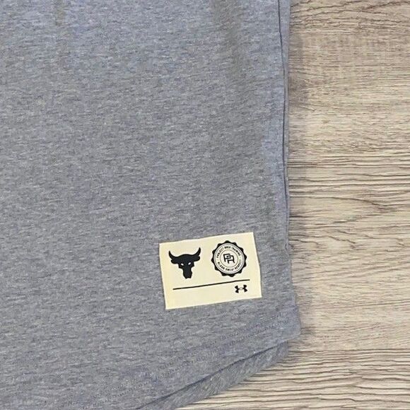 Under Armour Project Rock Mens XXL Gray Iron Paradise Champions Tiger T-Shirt - Picture 3 of 6